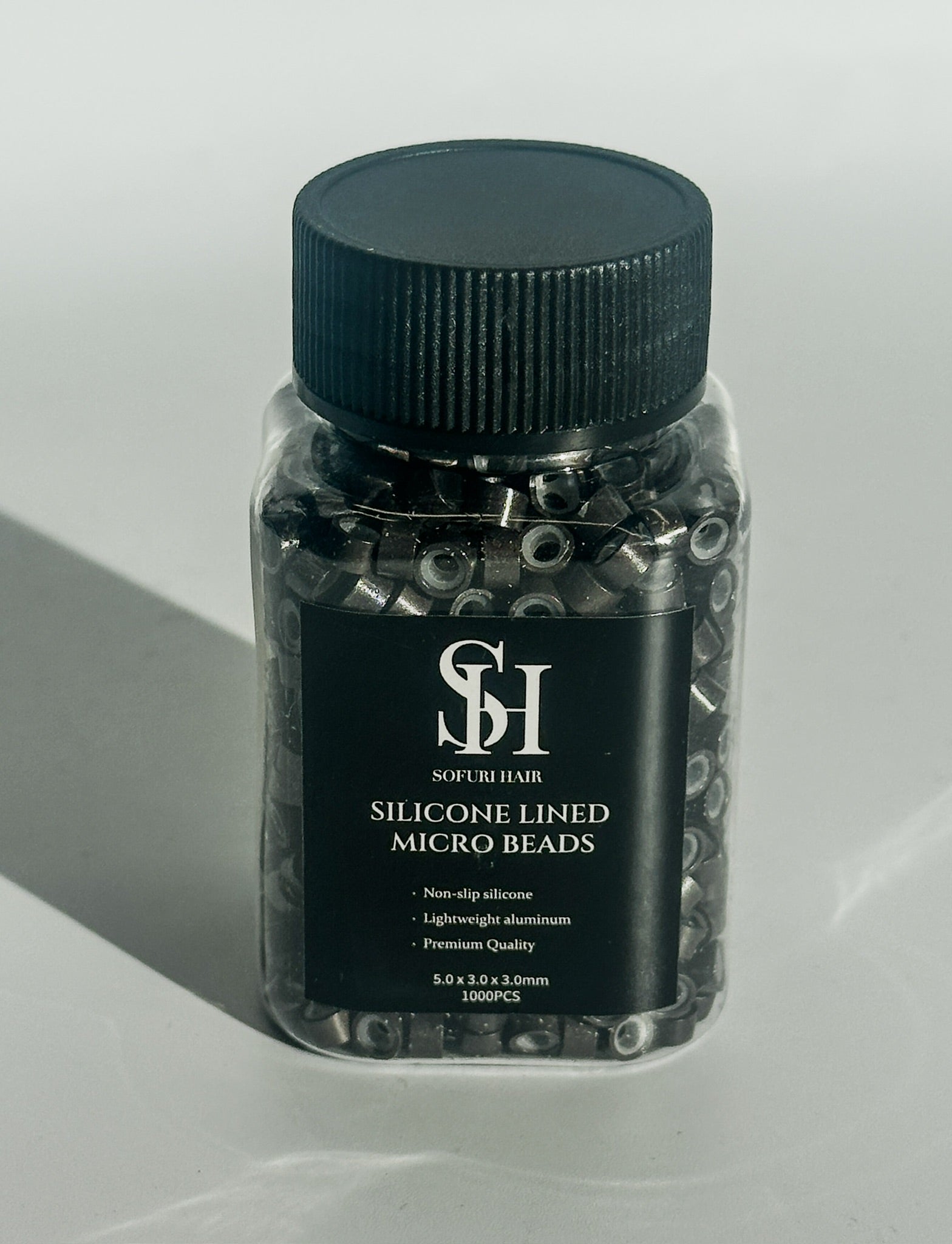 Dark Brown Silicone Lined Aluminum Beads