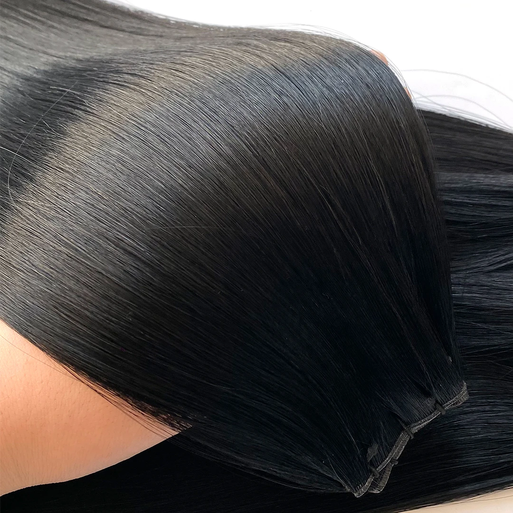 Jet Black Genius Weft Hair Extensions
