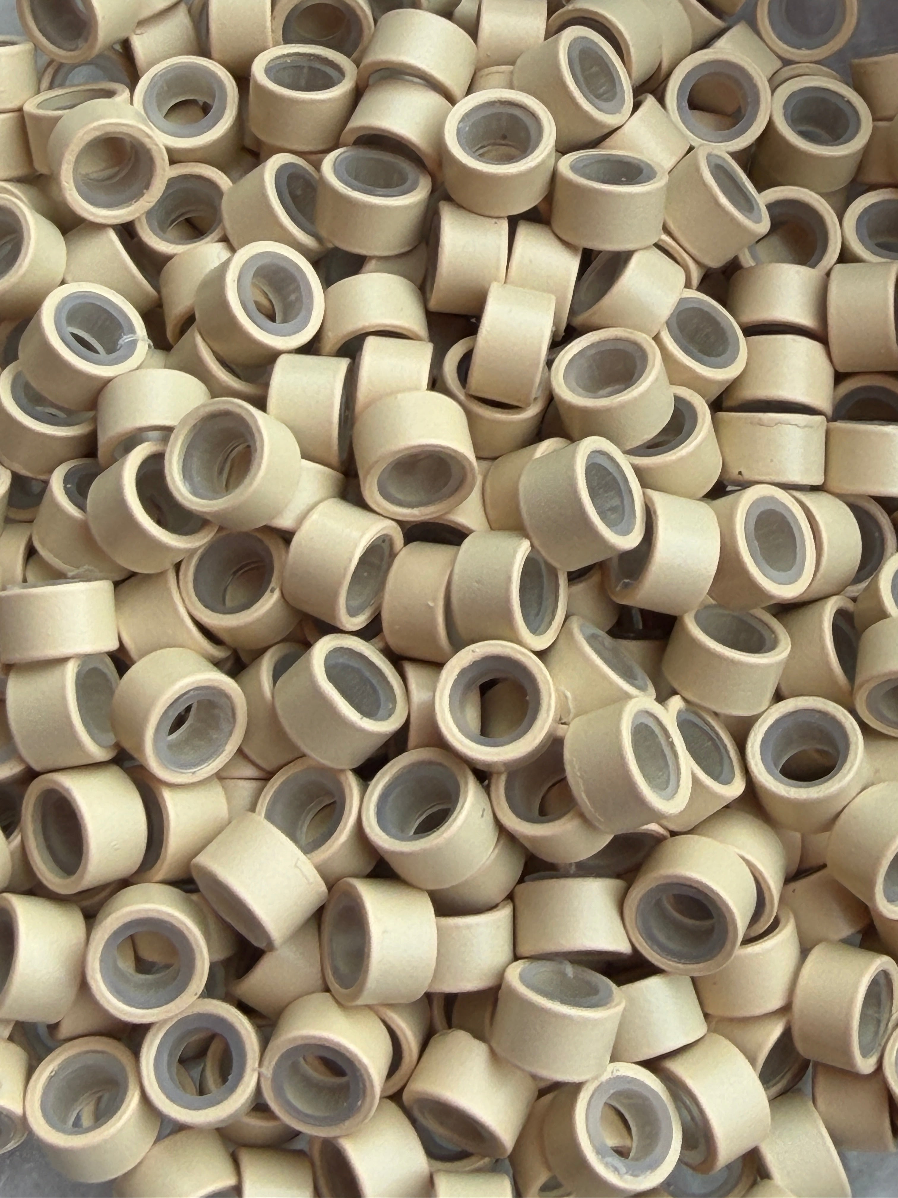 Blonde Silicone Lined Aluminum Bead